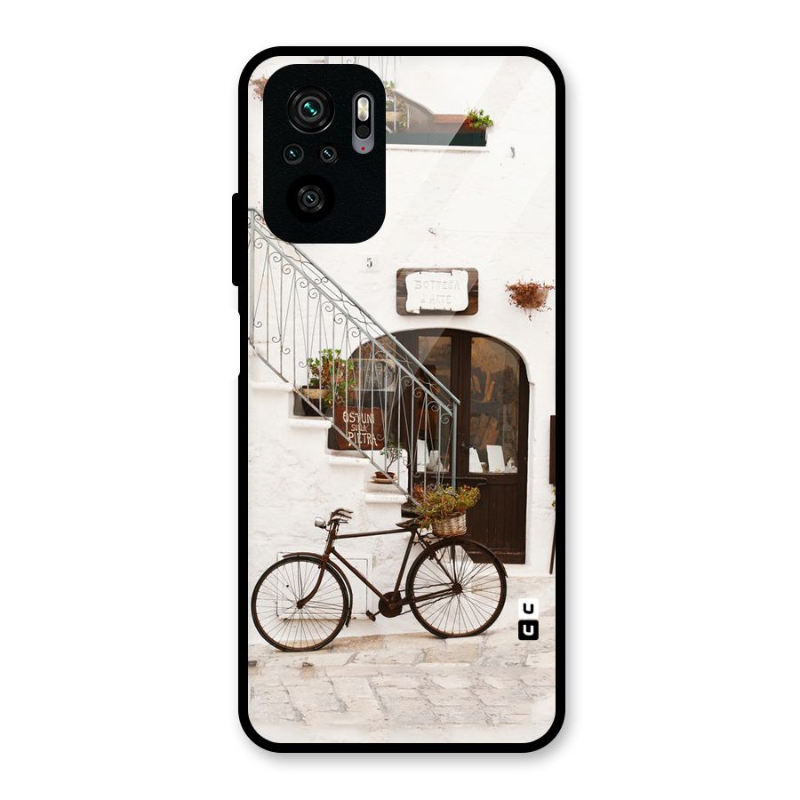 Bicycle Wall Glass Back Case for Redmi Note 10S