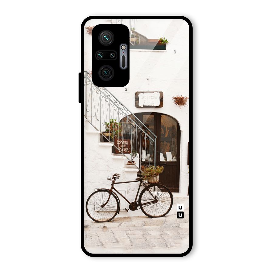 Bicycle Wall Glass Back Case for Redmi Note 10 Pro