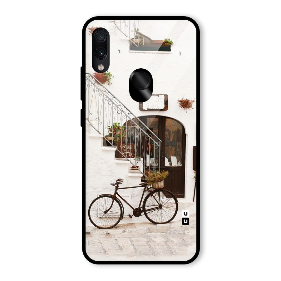 Bicycle Wall Glass Back Case for Redmi Note 7S
