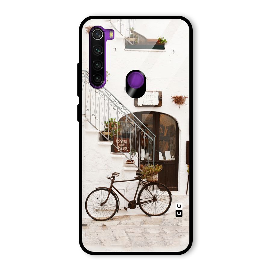 Bicycle Wall Glass Back Case for Redmi Note 8