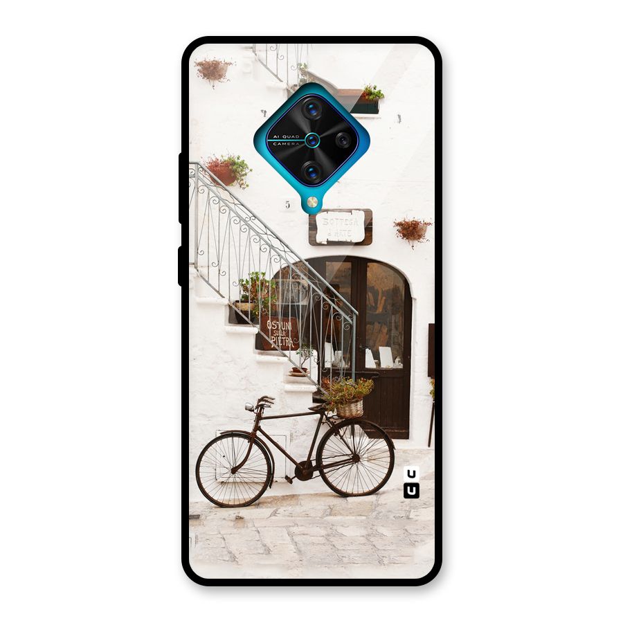 Bicycle Wall Glass Back Case for Vivo S1 Pro