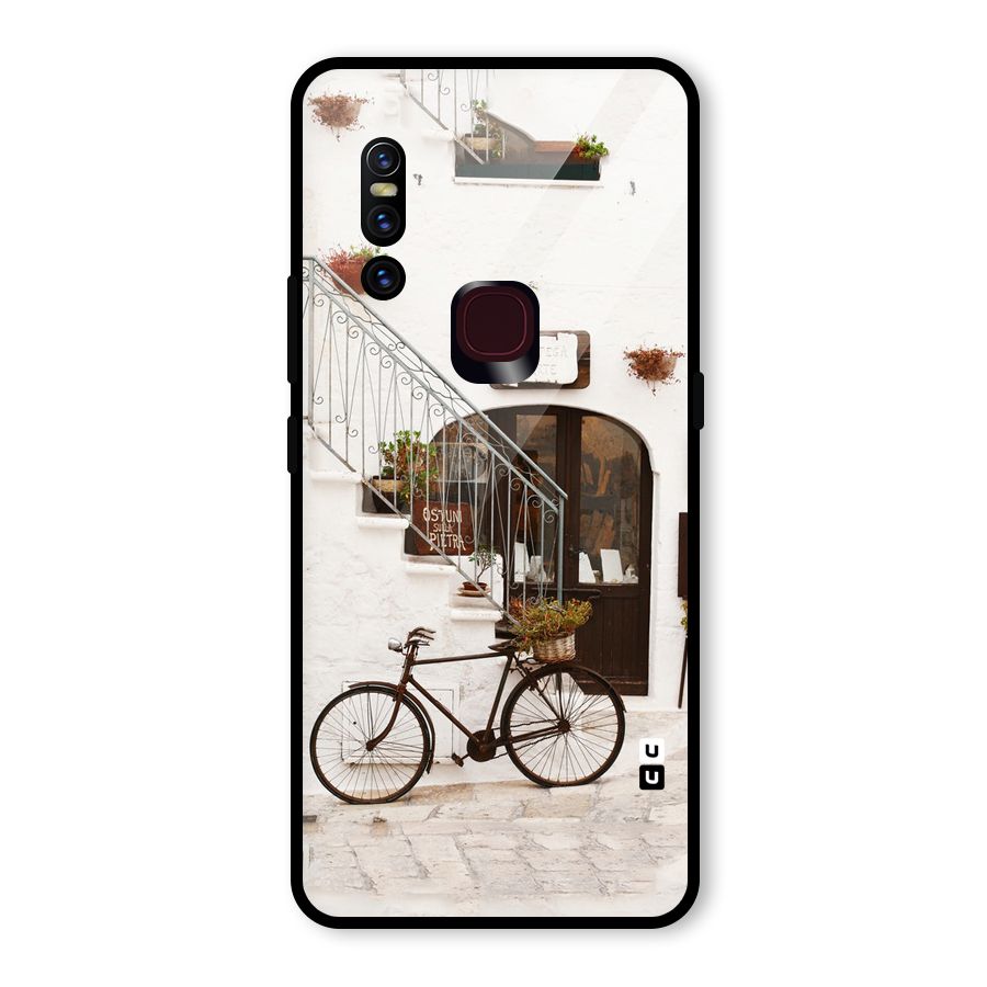 Bicycle Wall Glass Back Case for Vivo V15