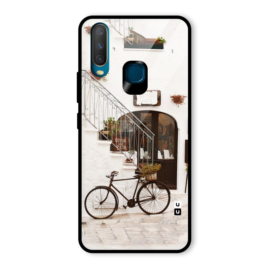 Bicycle Wall Glass Back Case for Vivo Y12