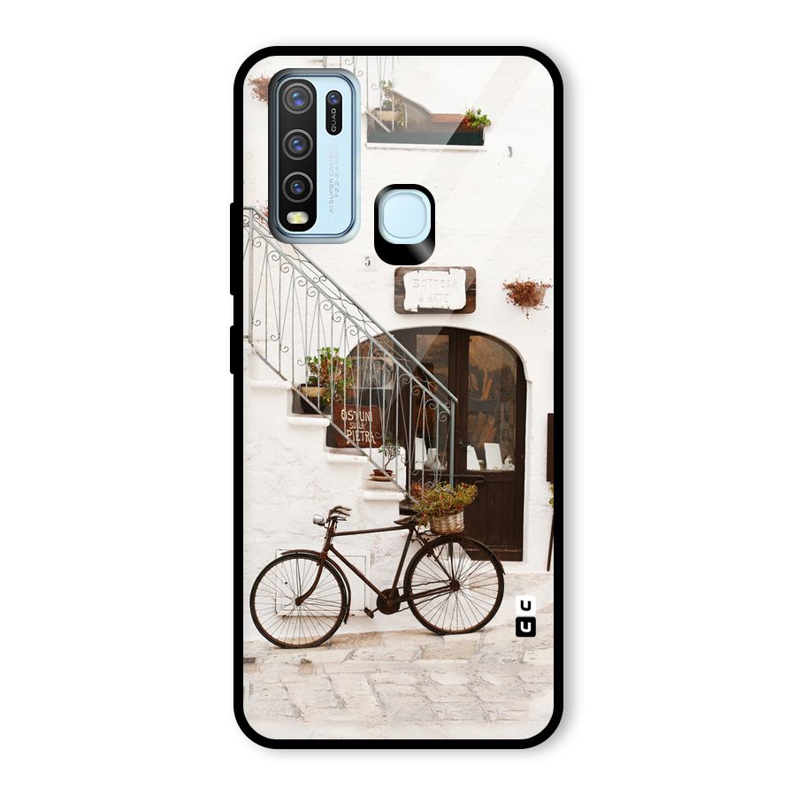 Bicycle Wall Glass Back Case for Vivo Y50