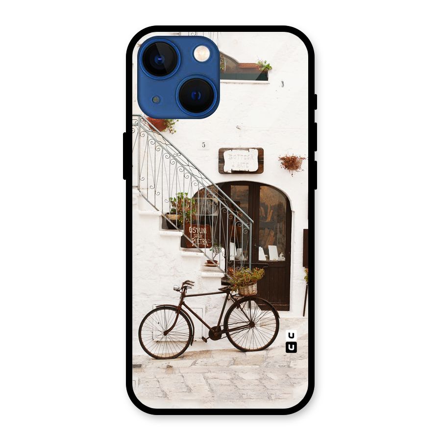 Bicycle Wall Glass Back Case for iPhone 13 Mini