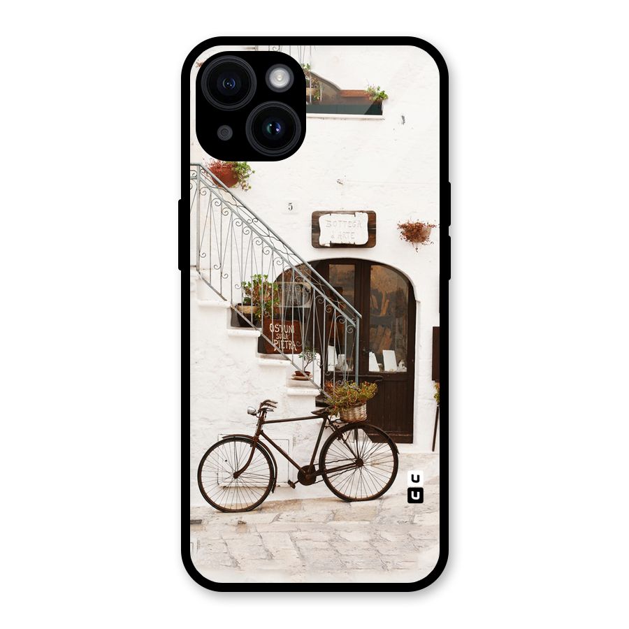Bicycle Wall Glass Back Case for iPhone 14