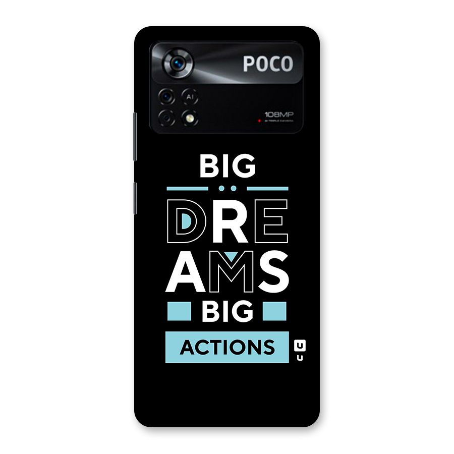 Big Dreams Big Actions Back Case for Poco X4 Pro 5G