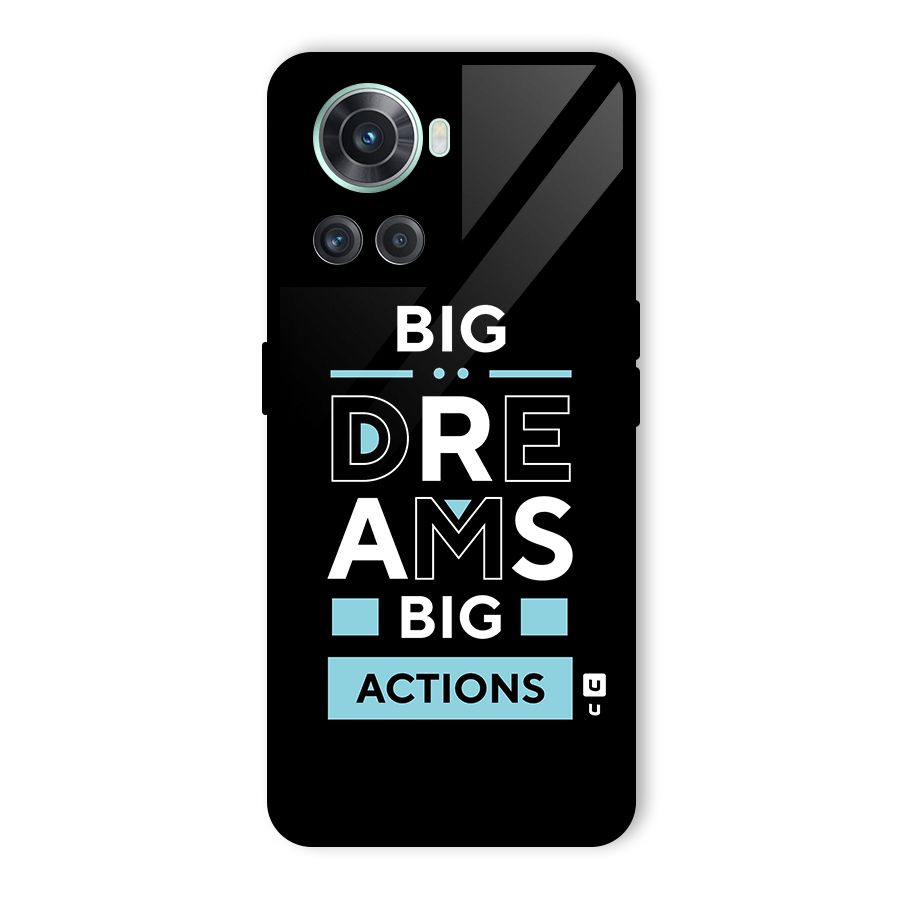 Big Dreams Big Actions Glass Back Case for OnePlus 10R