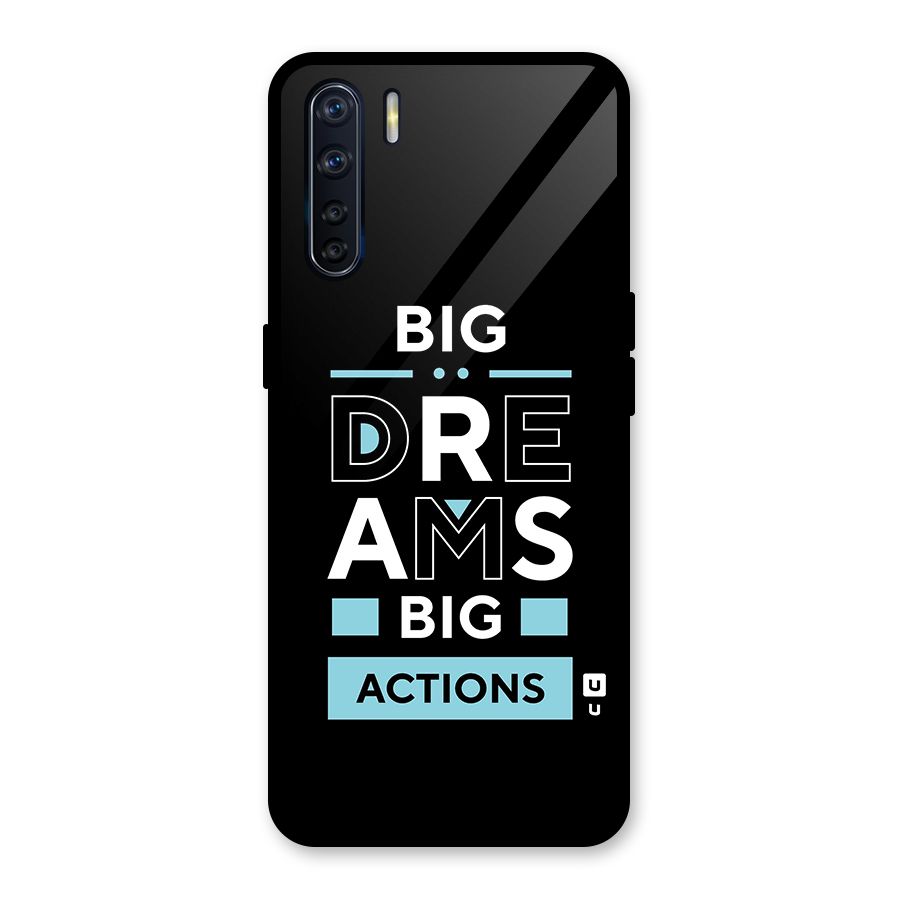 Big Dreams Big Actions Glass Back Case for Oppo F15