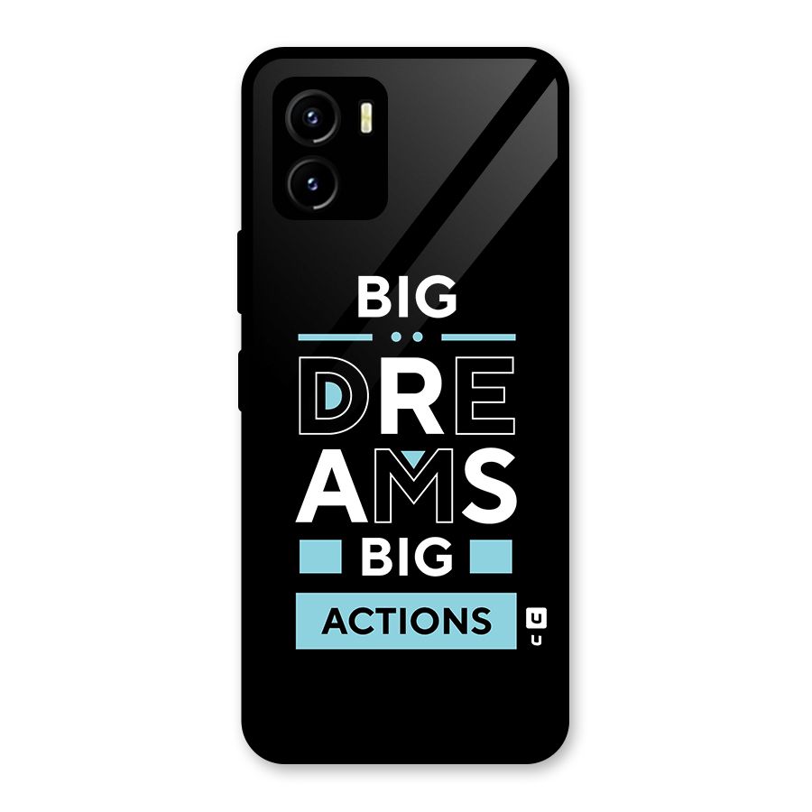 Big Dreams Big Actions Glass Back Case for Vivo Y15s