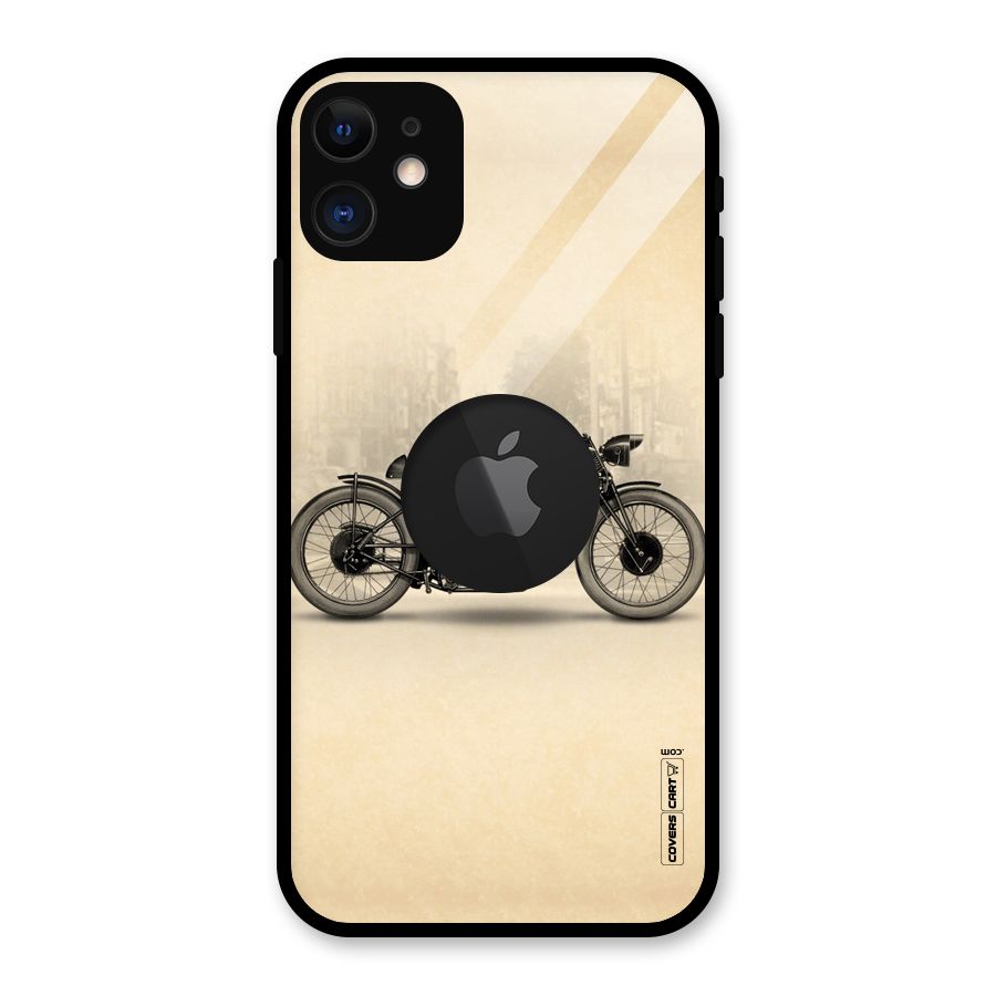 Bike Ride Glass Back Case for iPhone 11 Logo Cut