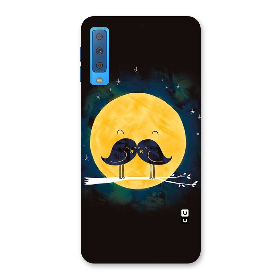 Bird Moustache Back Case for Galaxy A7 (2018)