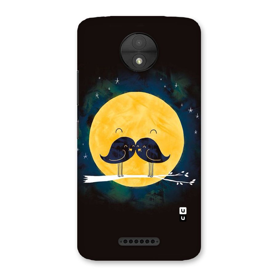 Bird Moustache Back Case for Moto C