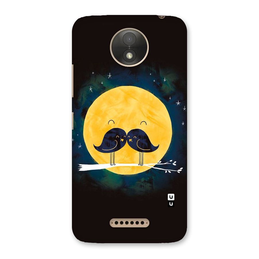 Bird Moustache Back Case for Moto C Plus