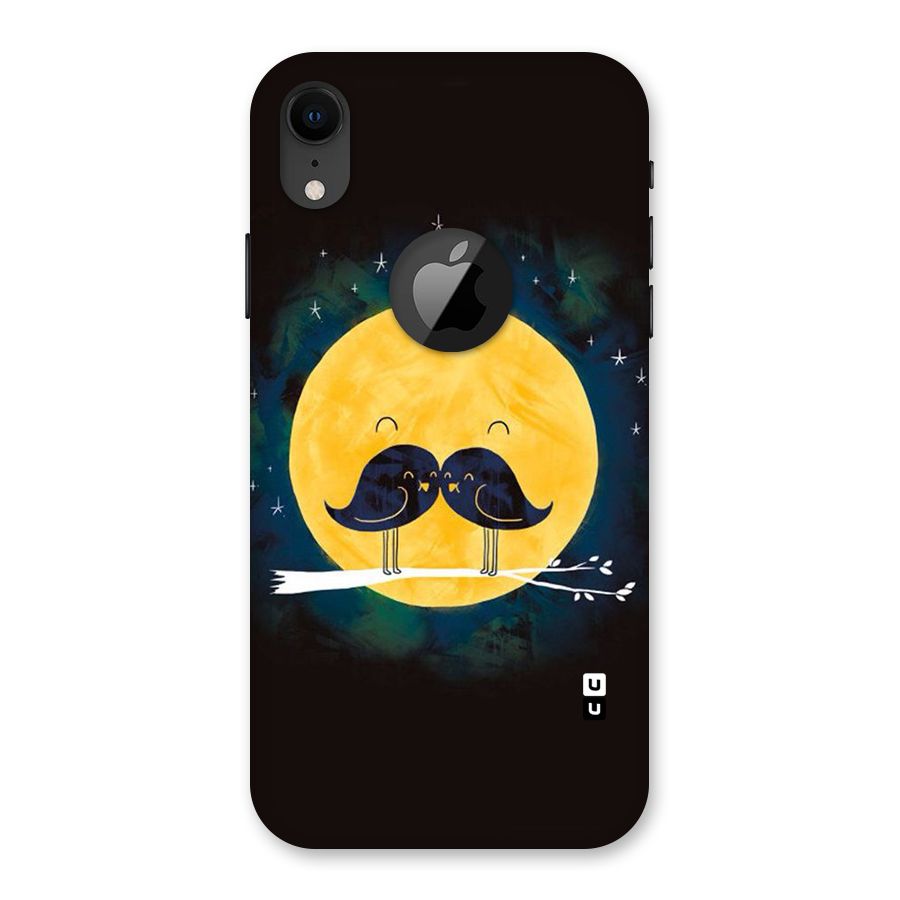 Bird Moustache Back Case for iPhone XR Logo Cut