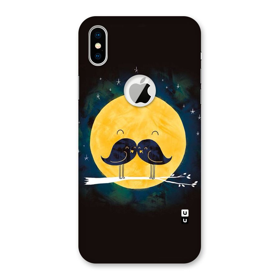 Bird Moustache Back Case for iPhone X Logo Cut