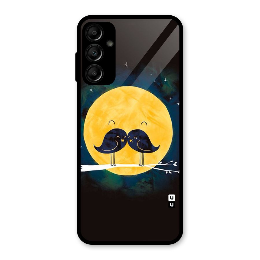 Bird Moustache Glass Back Case for Galaxy A14 5G