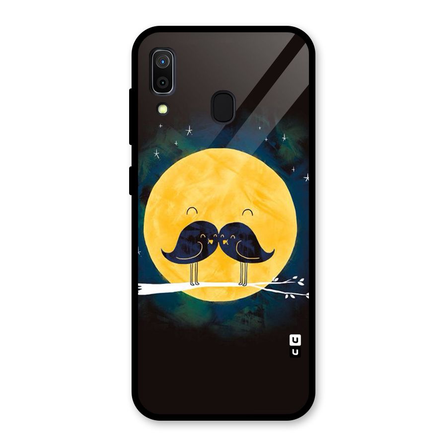 Bird Moustache Glass Back Case for Galaxy A30
