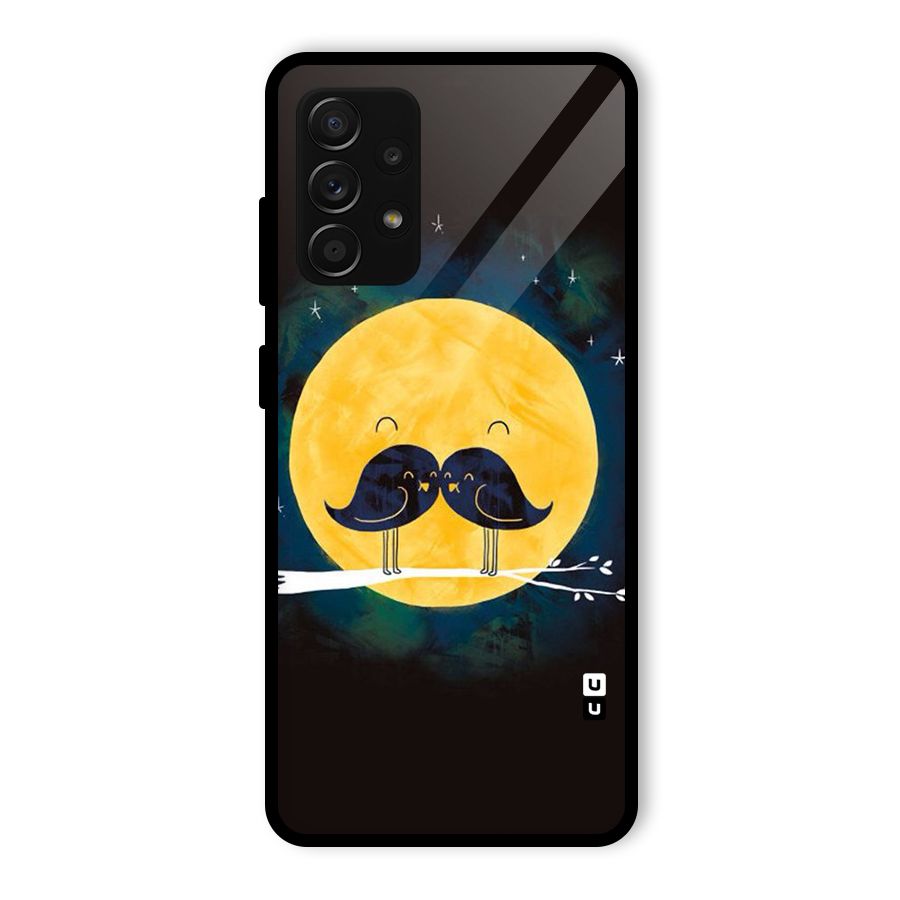 Bird Moustache Glass Back Case for Galaxy A53 5G