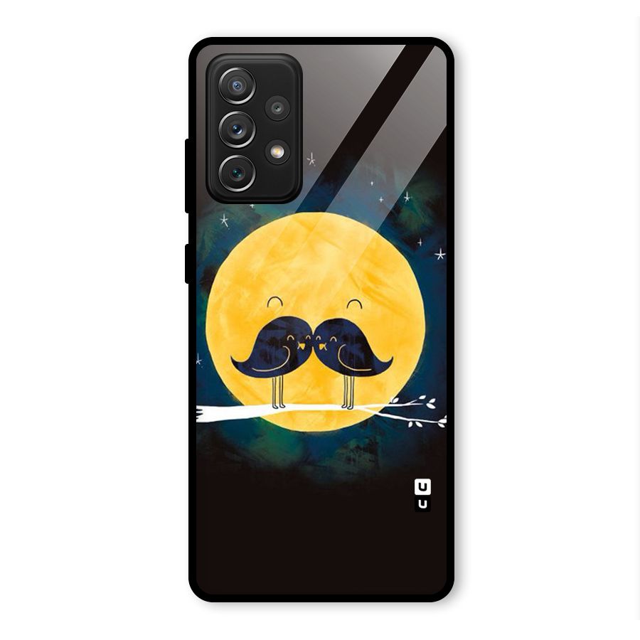 Bird Moustache Glass Back Case for Galaxy A72