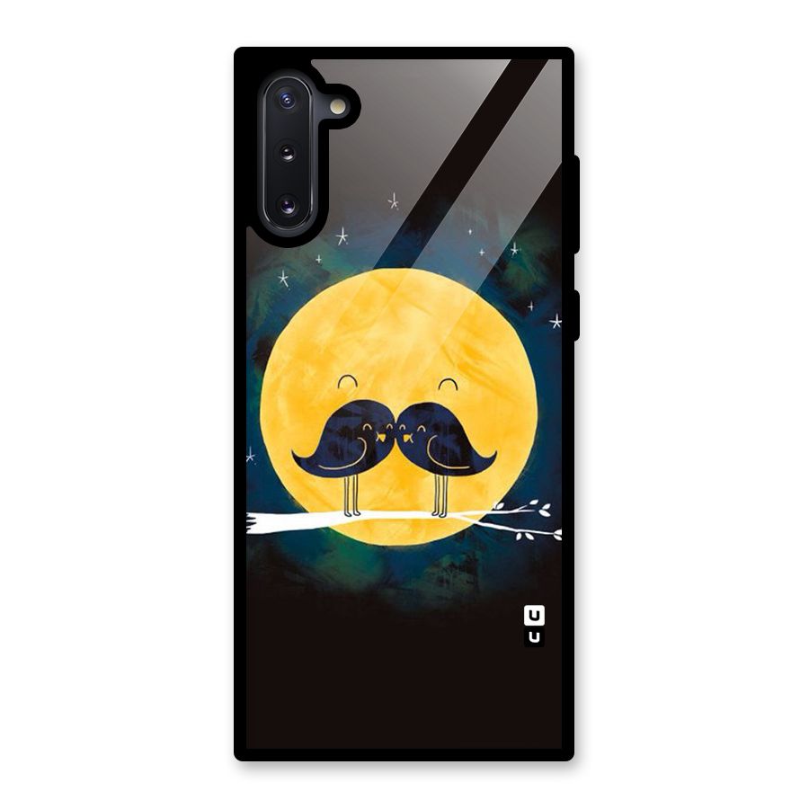 Bird Moustache Glass Back Case for Galaxy Note 10