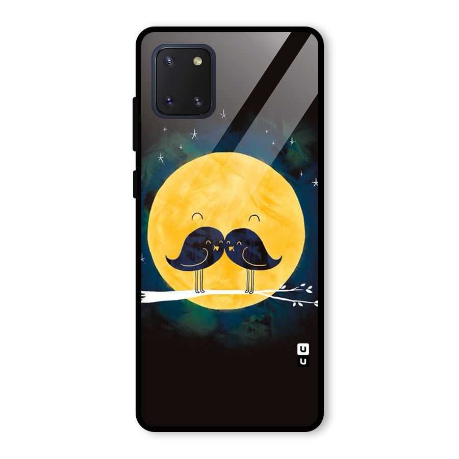 Bird Moustache Glass Back Case for Galaxy Note 10 Lite