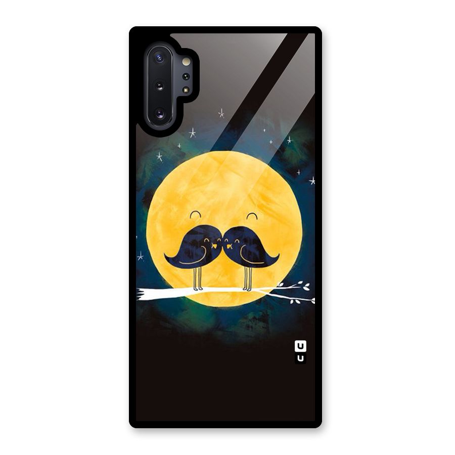 Bird Moustache Glass Back Case for Galaxy Note 10 Plus