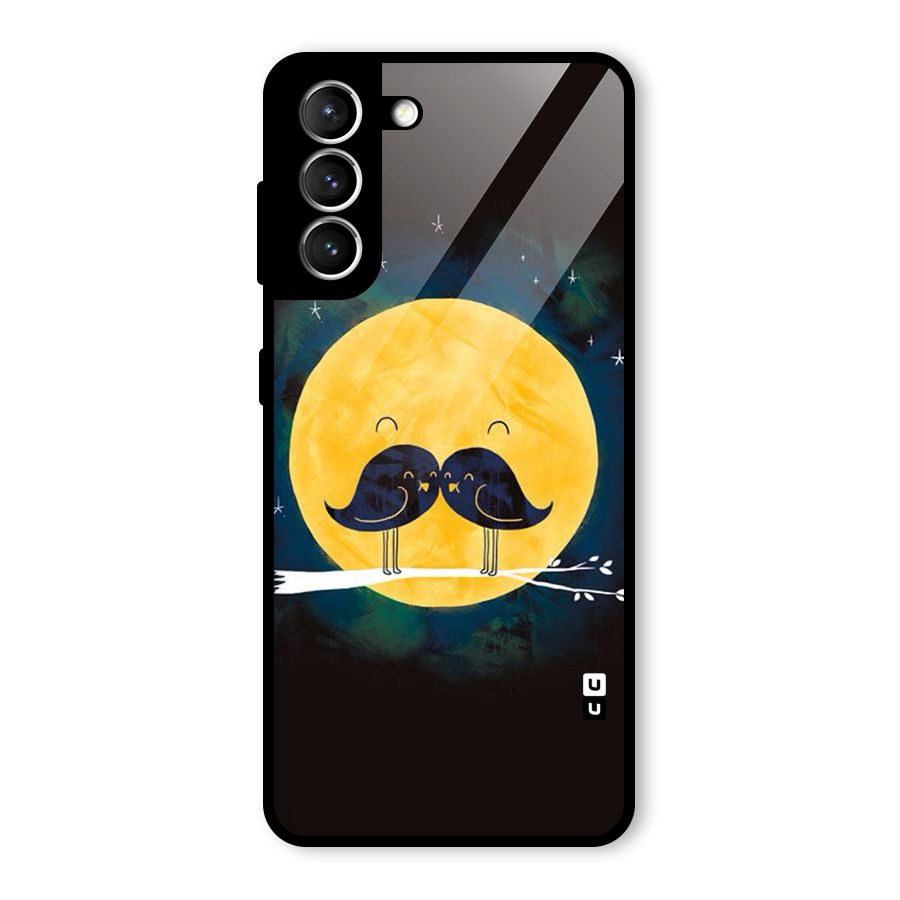 Bird Moustache Glass Back Case for Galaxy S21 5G