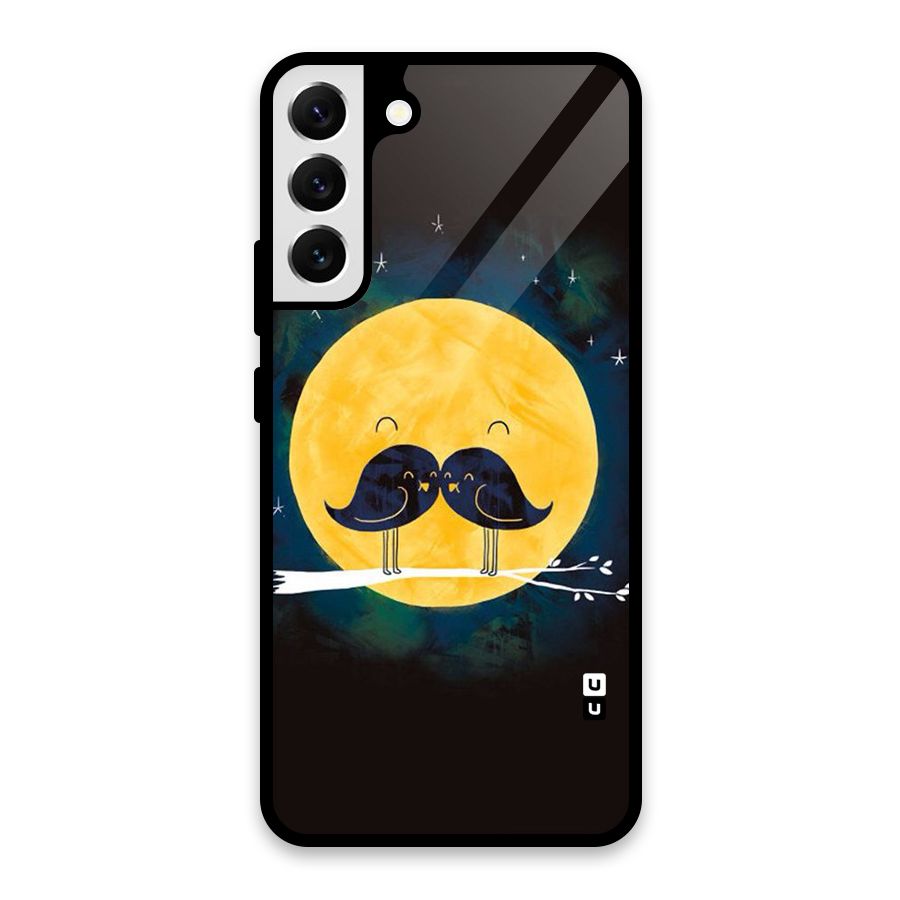 Bird Moustache Glass Back Case for Galaxy S22 Plus 5G