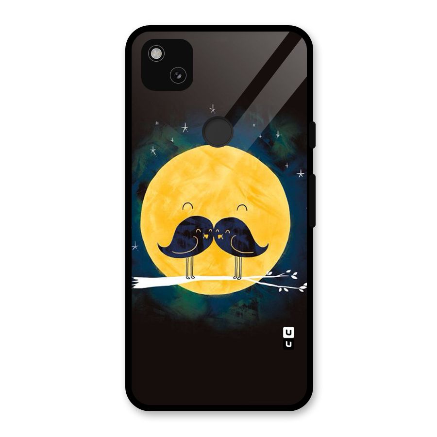 Bird Moustache Glass Back Case for Google Pixel 4a