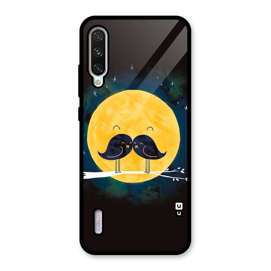 Bird Moustache Glass Back Case for Mi A3