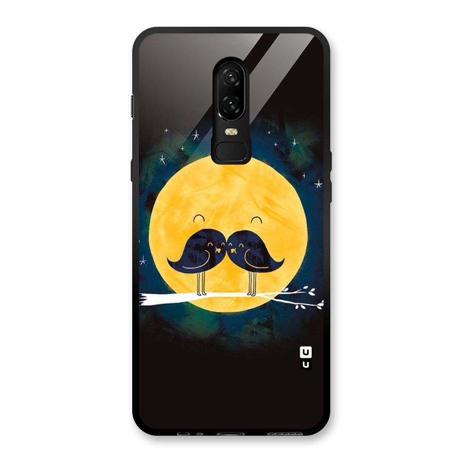 Bird Moustache Glass Back Case for OnePlus 6