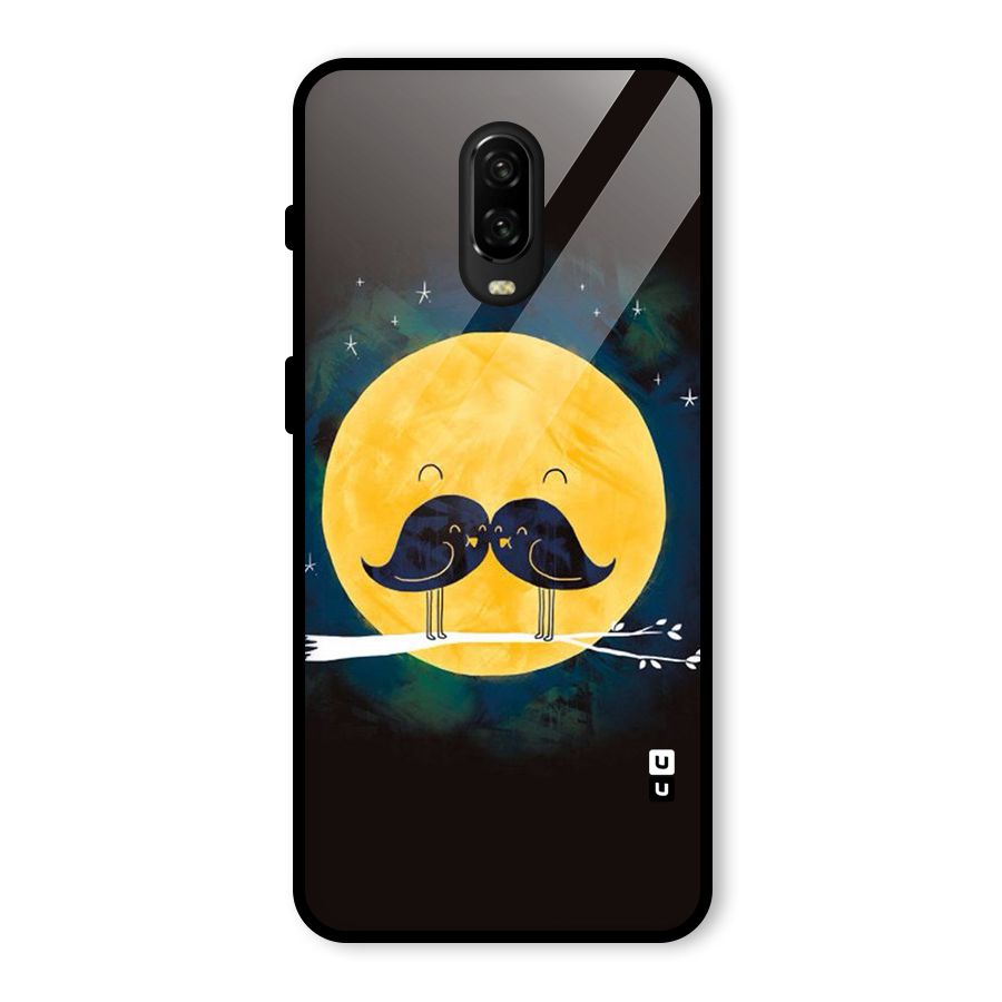 Bird Moustache Glass Back Case for OnePlus 6T
