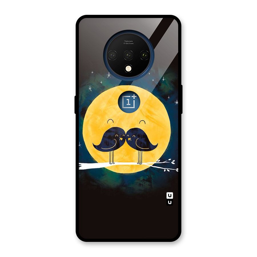 Bird Moustache Glass Back Case for OnePlus 7T