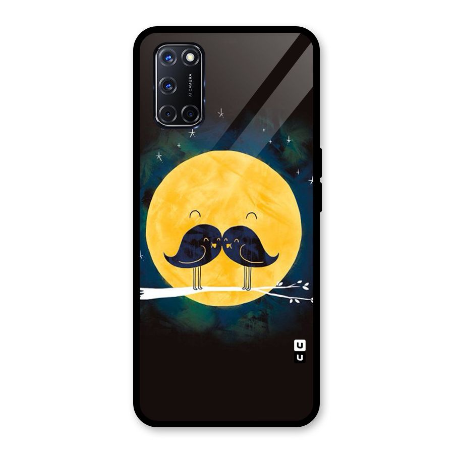 Bird Moustache Glass Back Case for Oppo A52