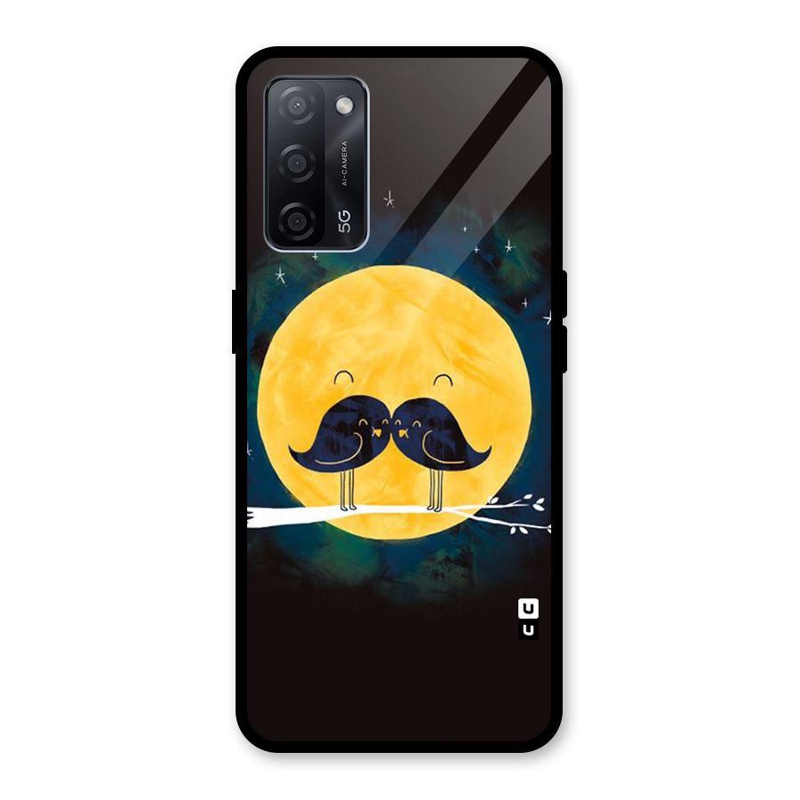 Bird Moustache Glass Back Case for Oppo A53s 5G