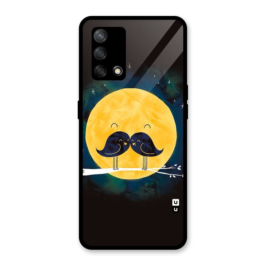 Bird Moustache Glass Back Case for Oppo F19