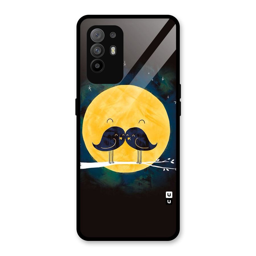 Bird Moustache Glass Back Case for Oppo F19 Pro Plus 5G