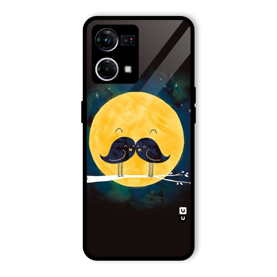 Bird Moustache Glass Back Case for Oppo F21 Pro 4G