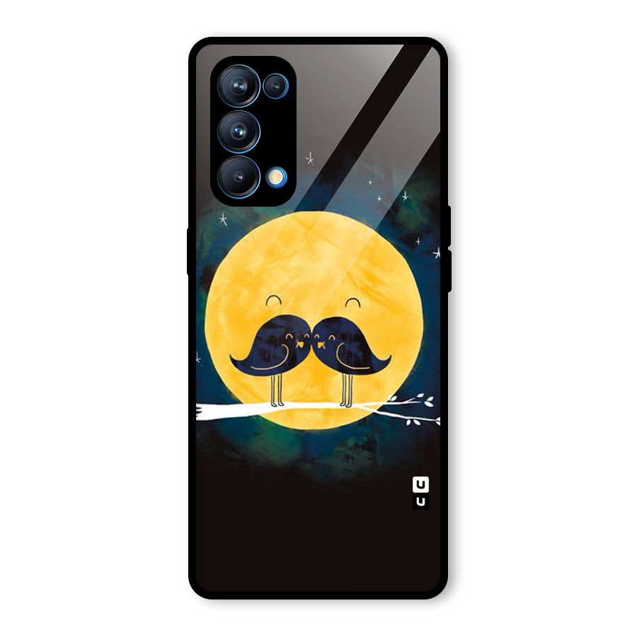 Bird Moustache Glass Back Case for Oppo Reno5 Pro 5G