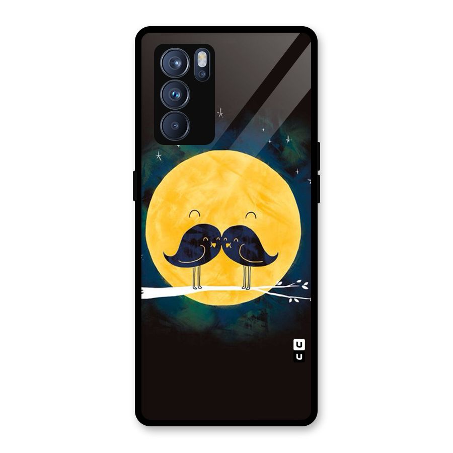 Bird Moustache Glass Back Case for Oppo Reno6 Pro 5G