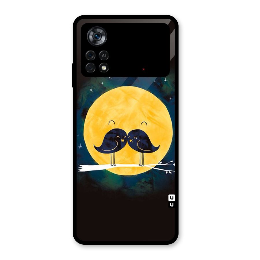 Bird Moustache Glass Back Case for Poco X4 Pro 5G
