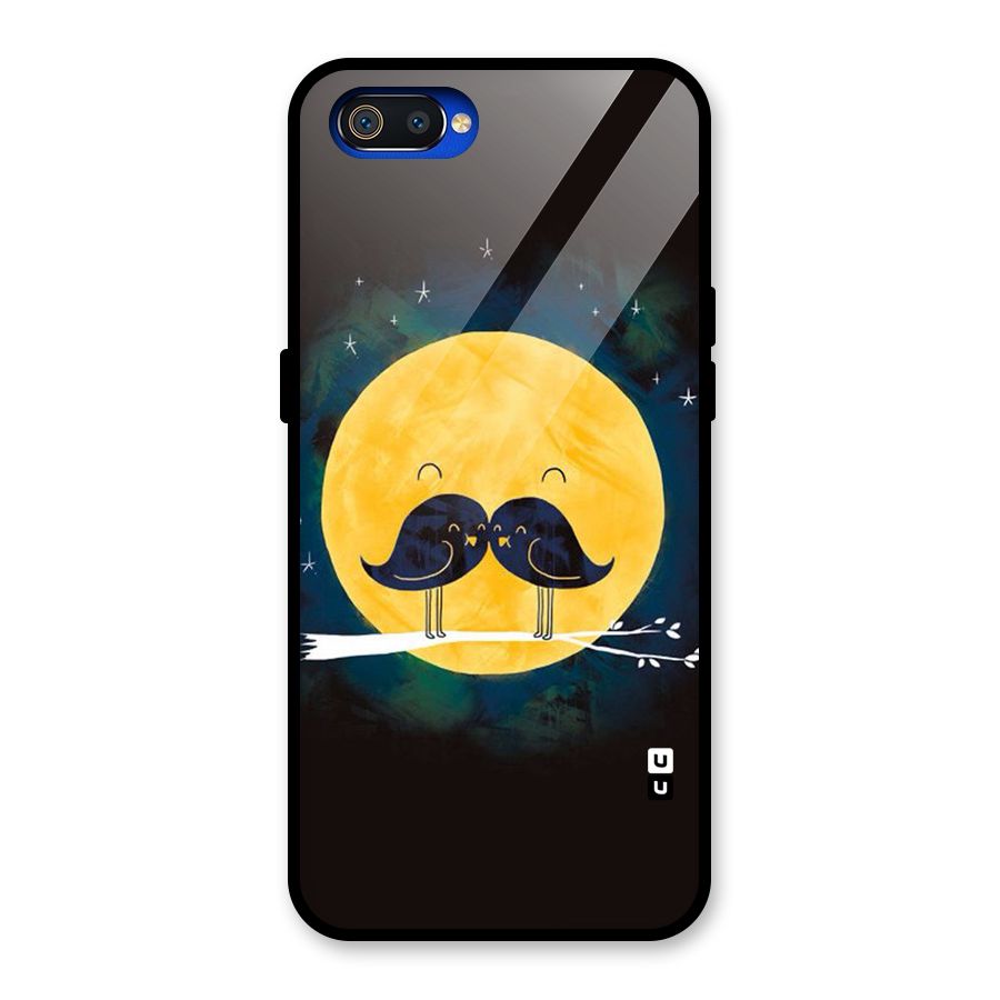 Bird Moustache Glass Back Case for Realme C2