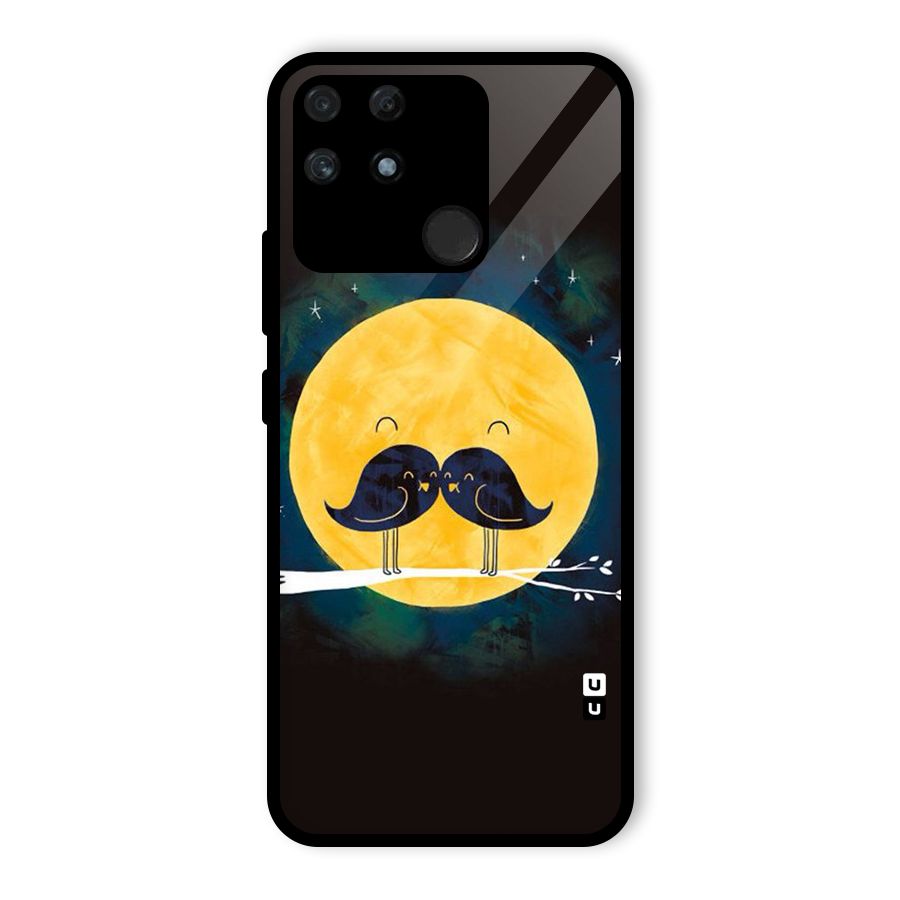 Bird Moustache Glass Back Case for Realme Narzo 50A