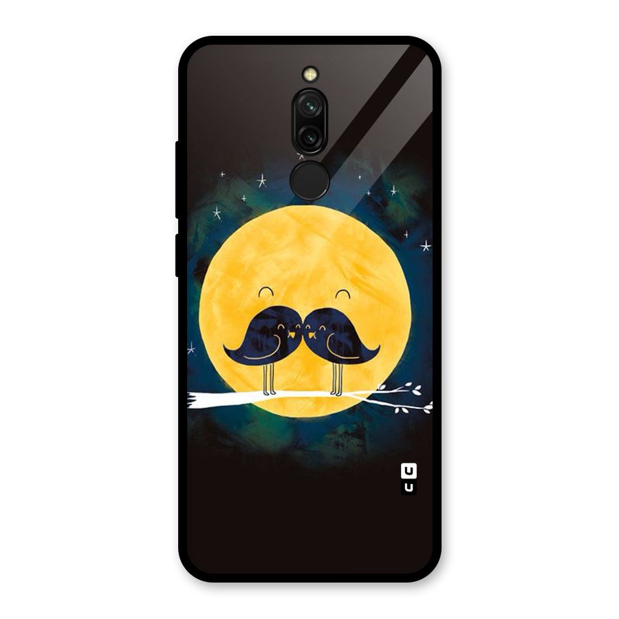 Bird Moustache Glass Back Case for Redmi 8