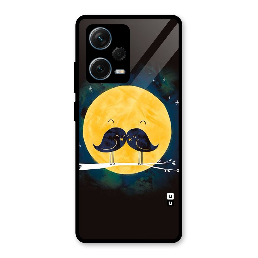 Bird Moustache Glass Back Case for Redmi Note 12 Pro Plus 5G
