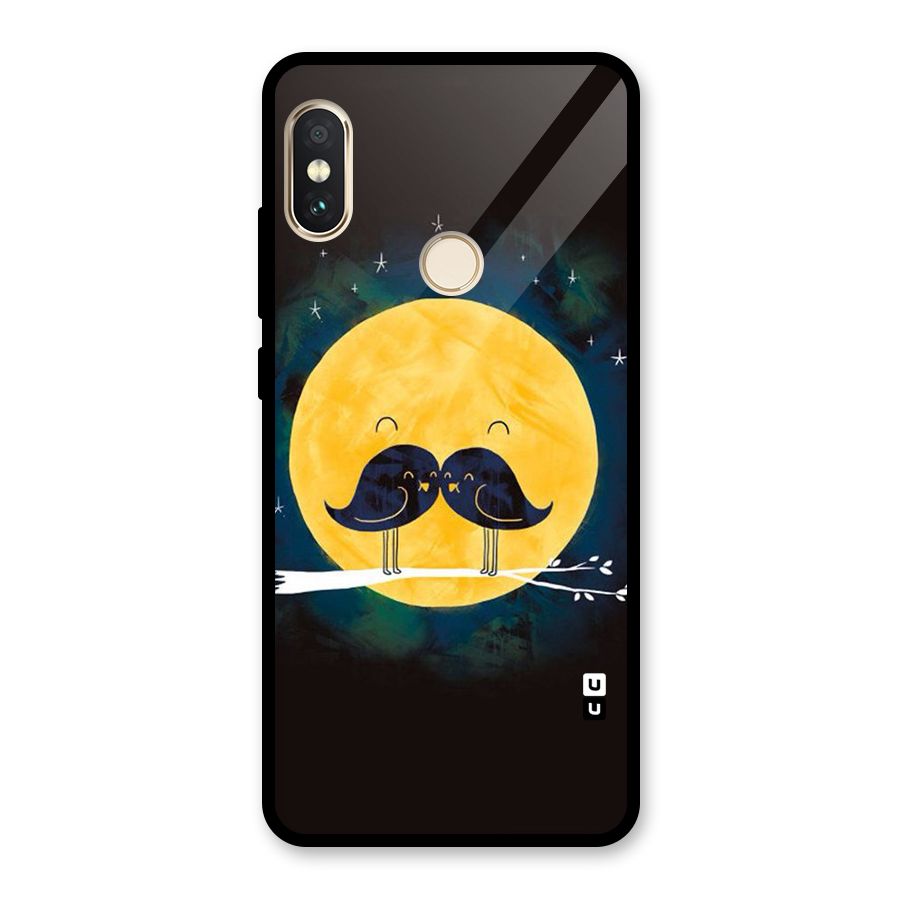 Bird Moustache Glass Back Case for Redmi Note 5 Pro