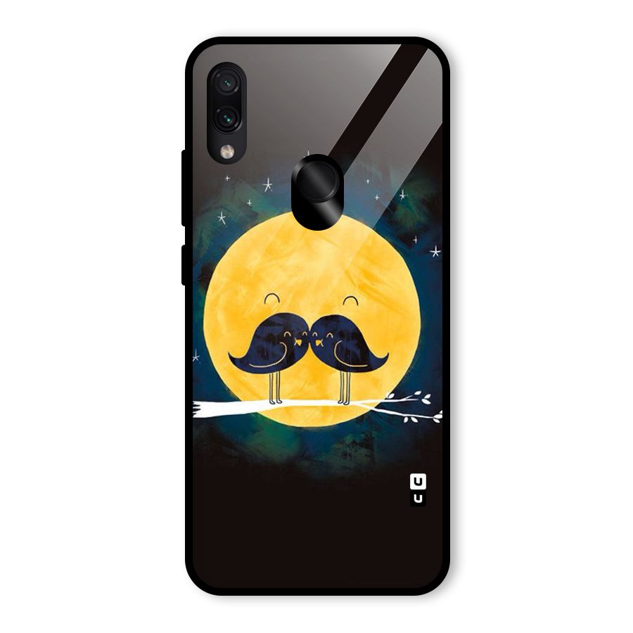 Bird Moustache Glass Back Case for Redmi Note 7 Pro