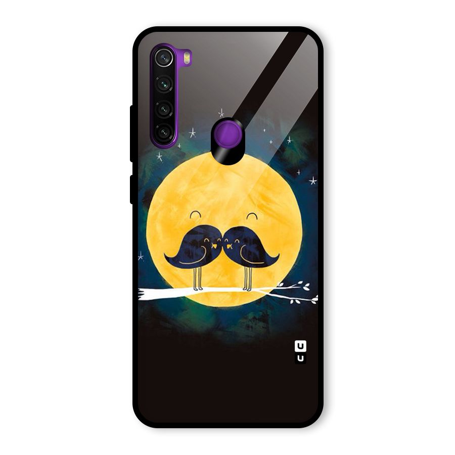 Bird Moustache Glass Back Case for Redmi Note 8