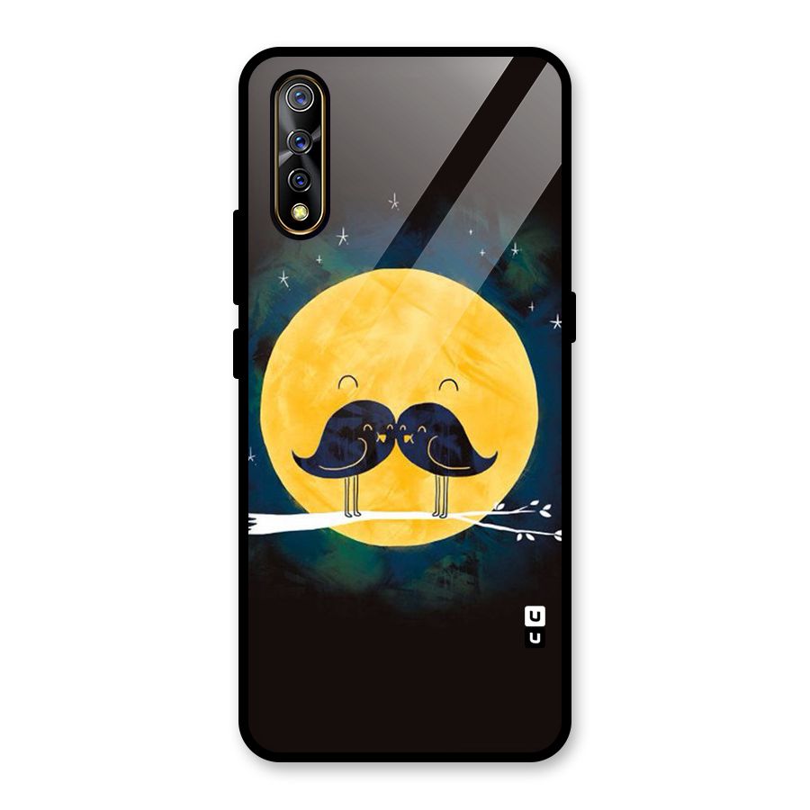 Bird Moustache Glass Back Case for Vivo S1
